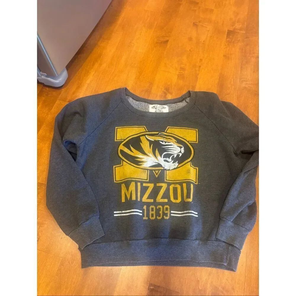Mizzou Missouri Tigers Crewneck Sweatshirt Large Gray Signorelli University USA